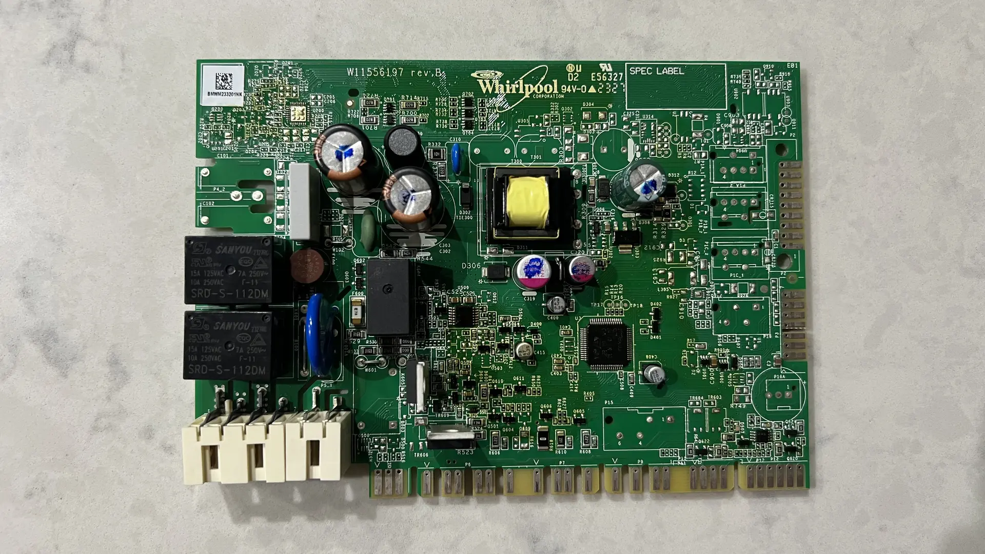 Front side of the WDT730HAMZ0 control board