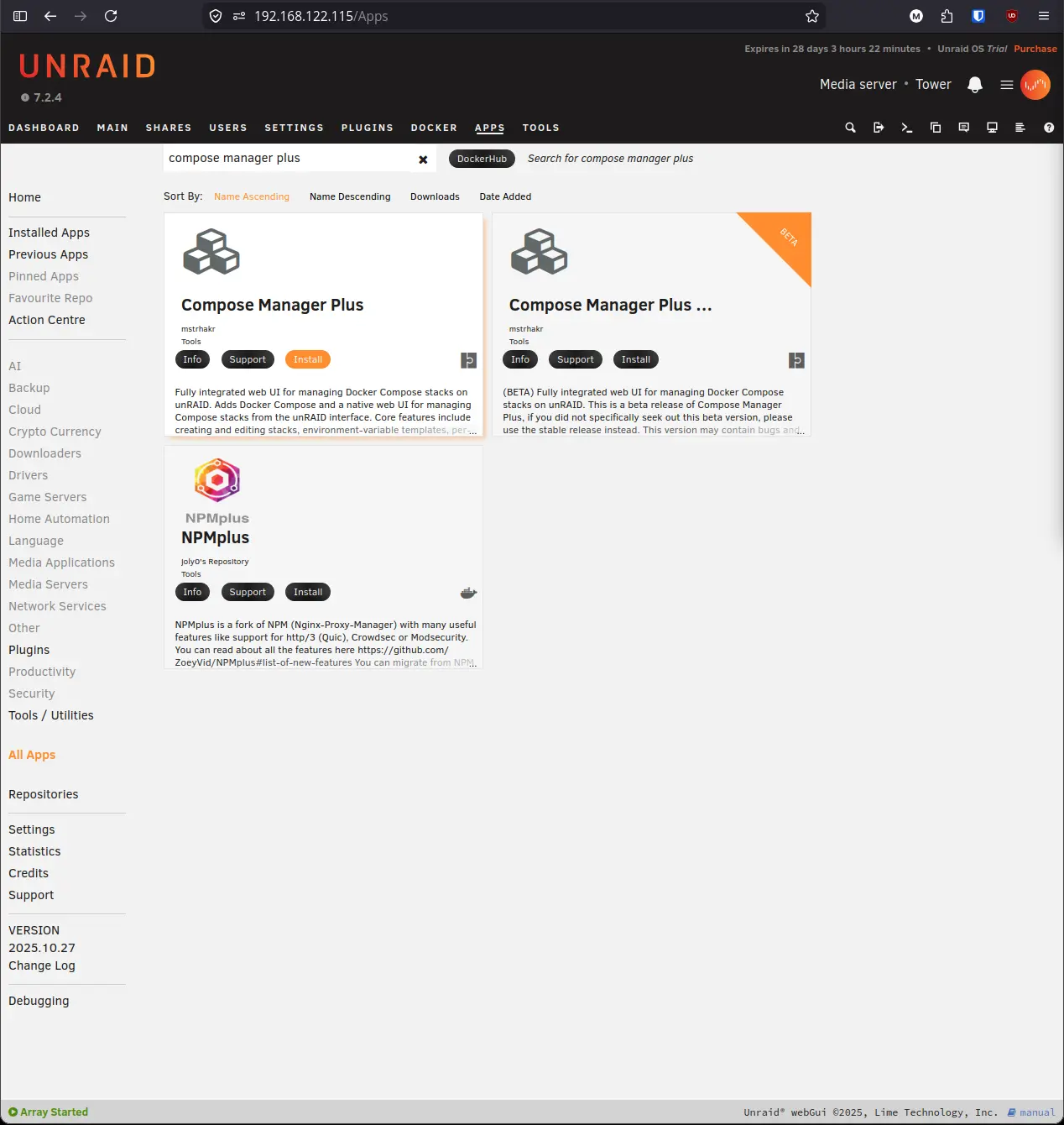 Compose Manager Plus search results