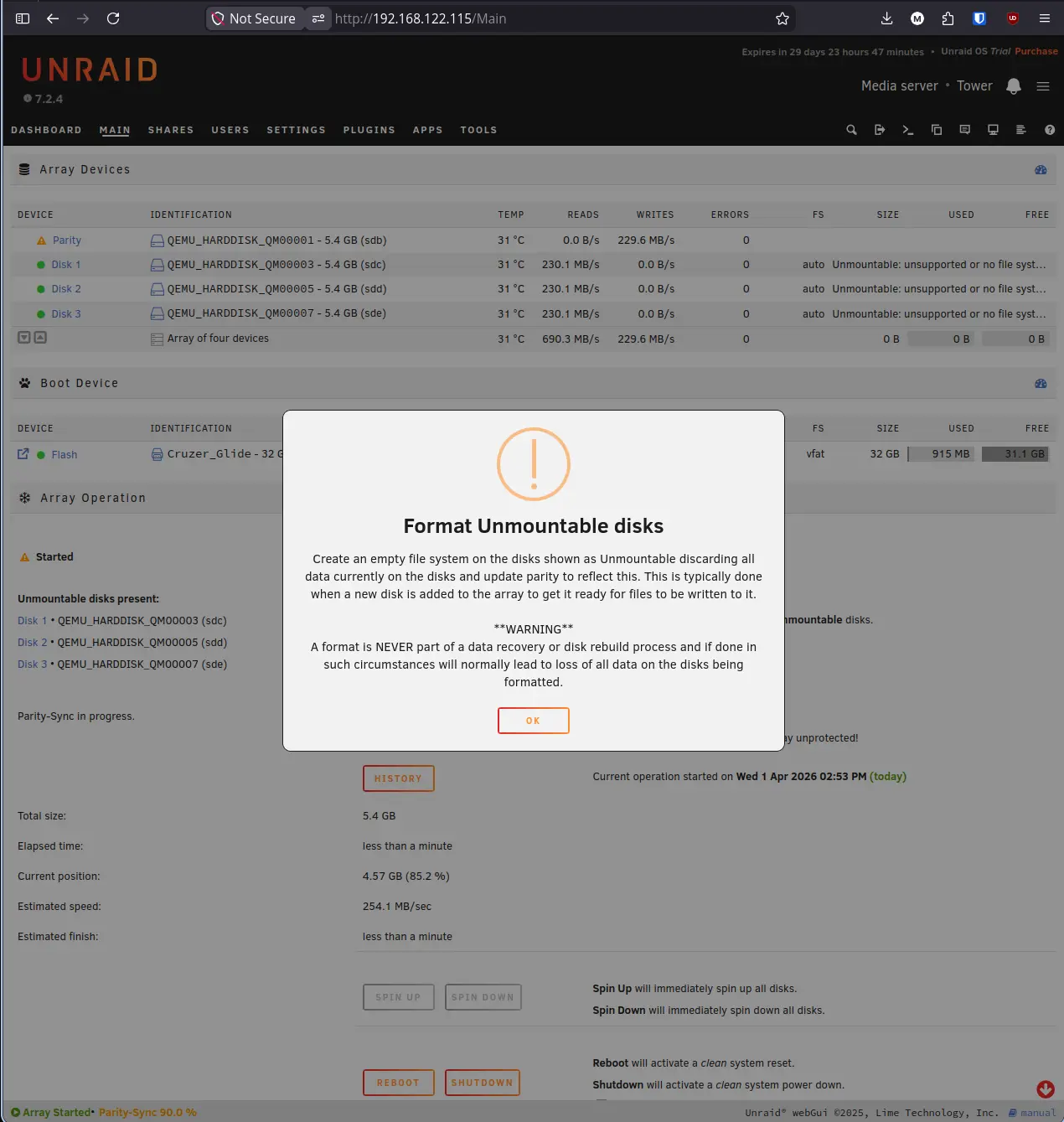 Unraid Format Warning