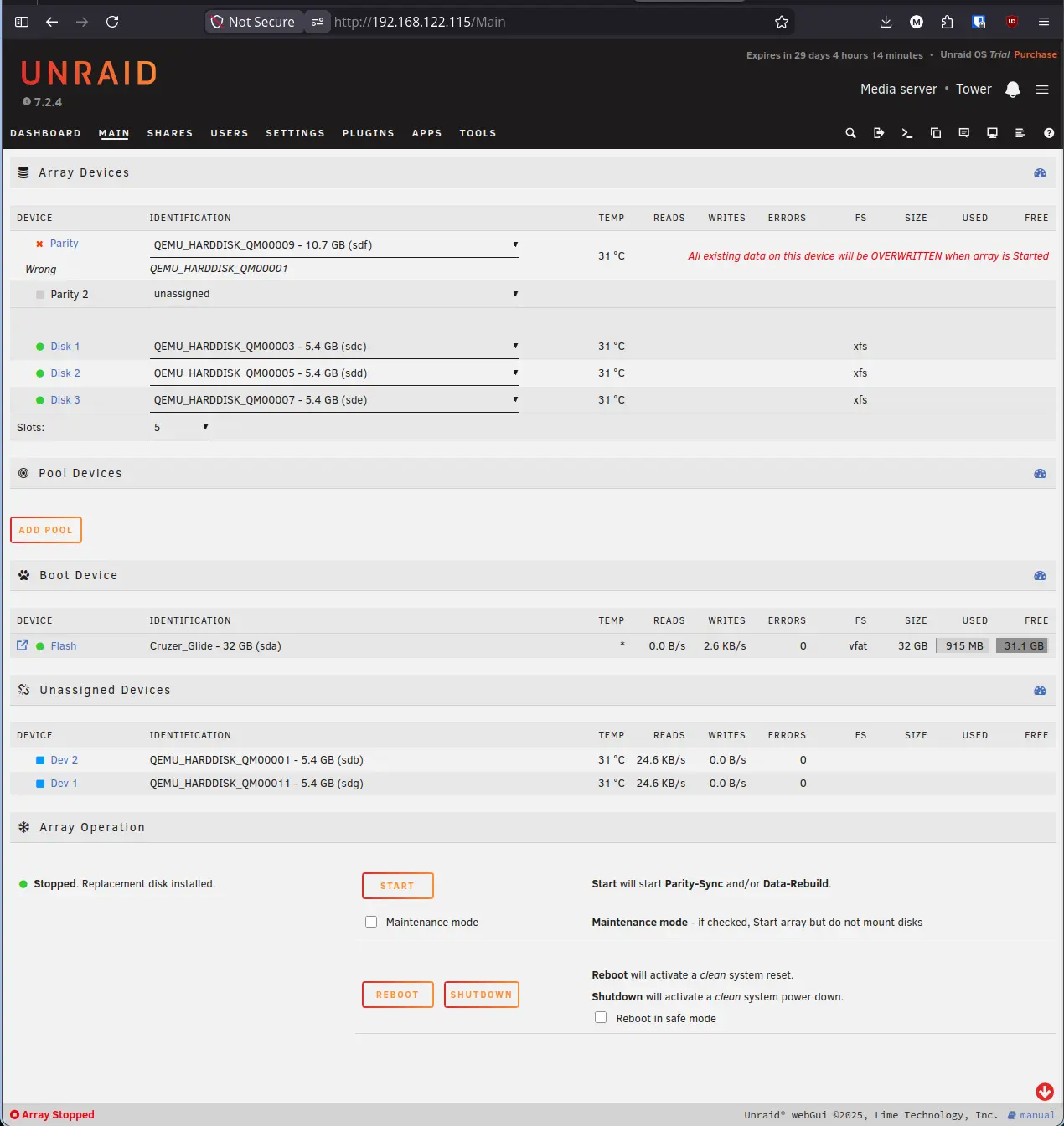 Unraid Assign New Parity Overwrite Warning