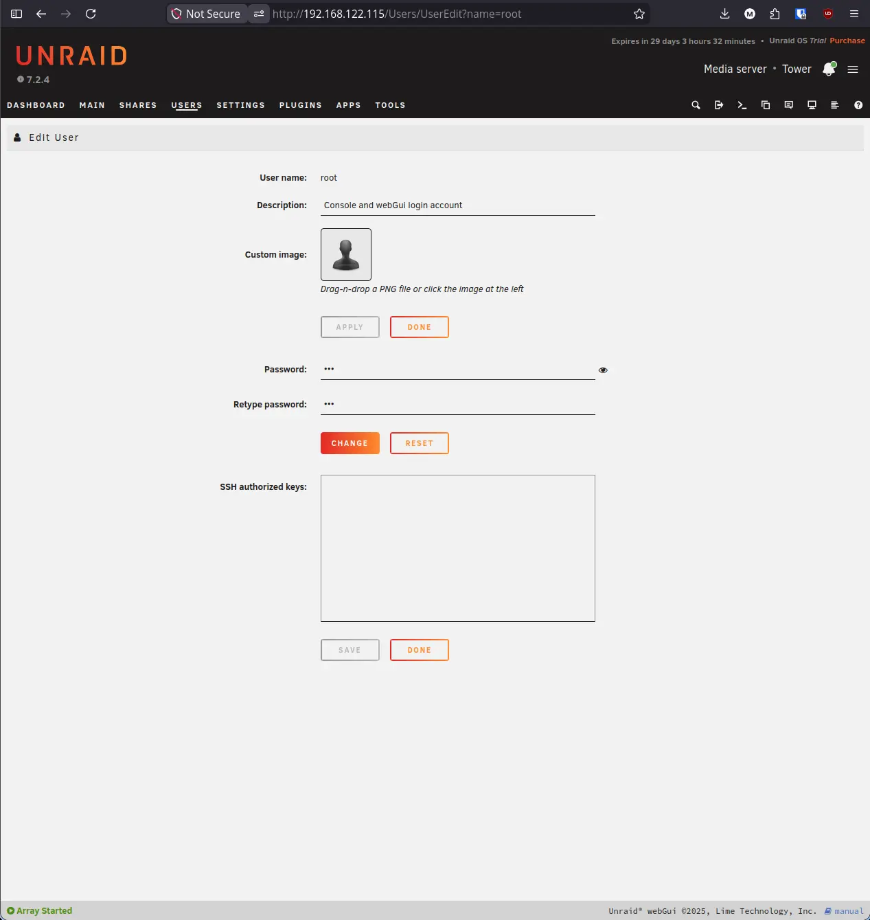Unraid Root Password