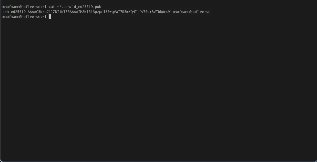 Unraid SSH Cat Public Key