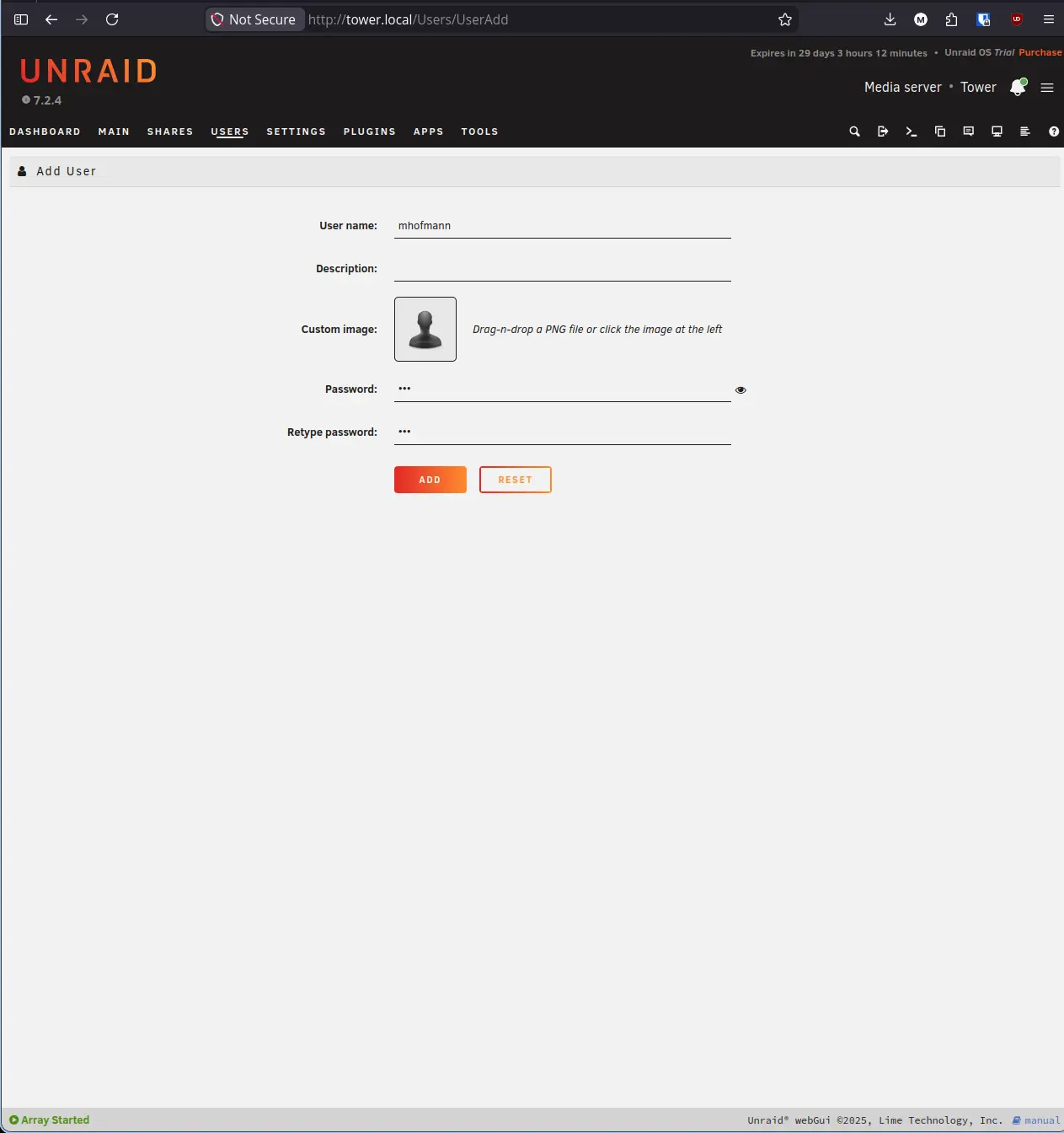Unraid Add User